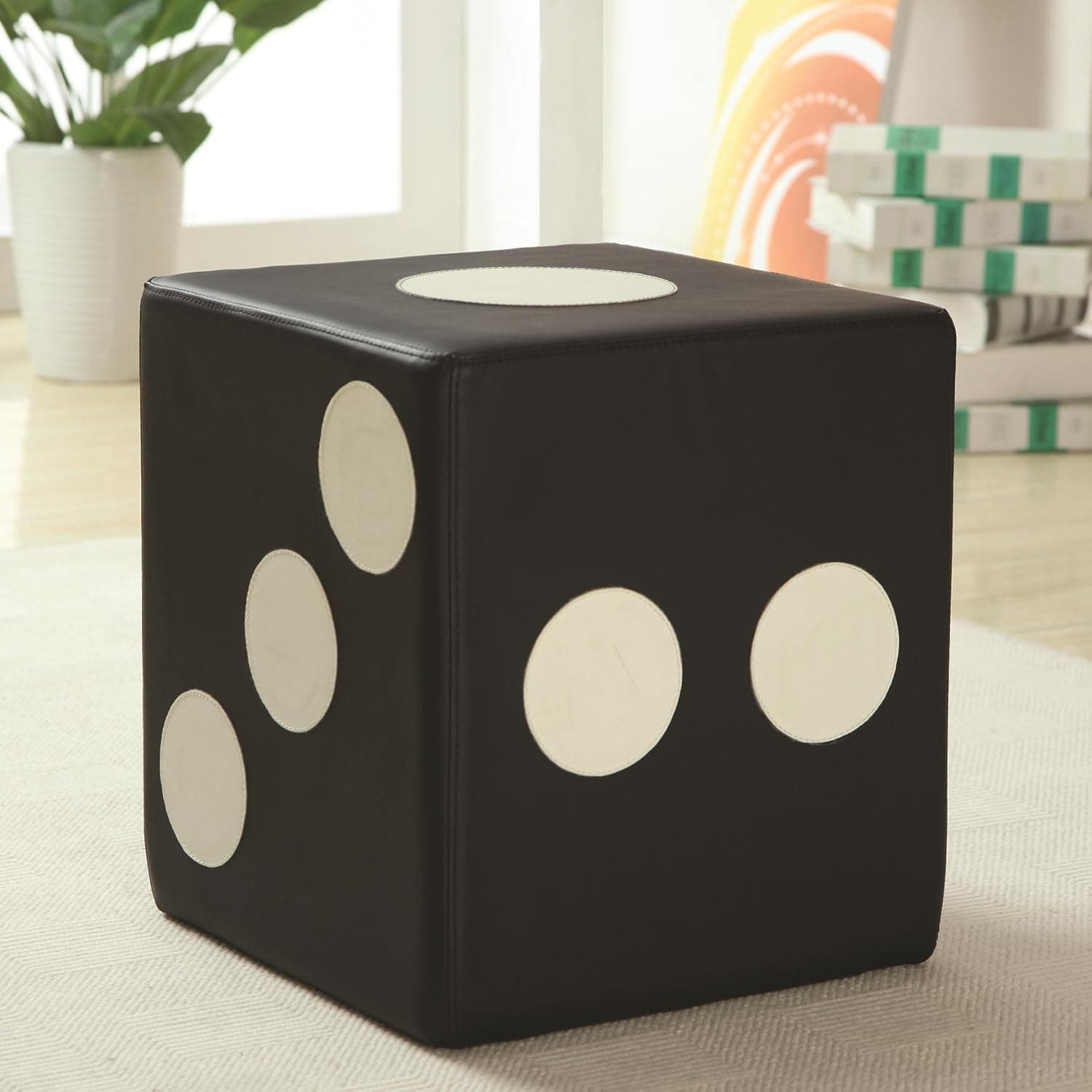 Coaster Dice Ottoman-Black