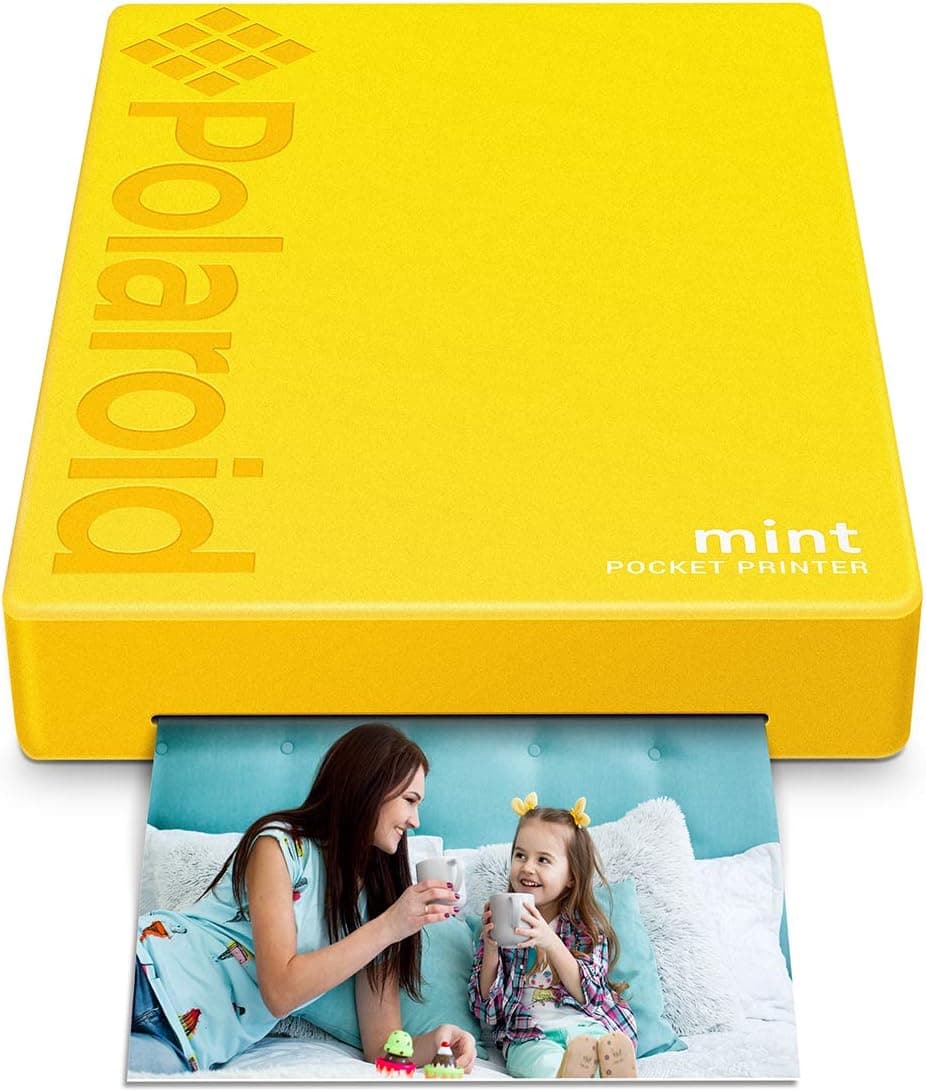 Zink Polaroid Mint Pocket Printer W/ Zink Zero Ink Technology & Built-In Bluetooth for Android & iOS Devices - Yellow