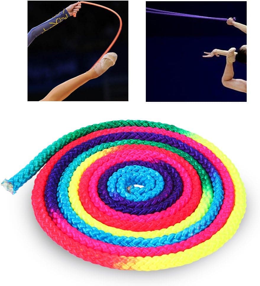 Gymnastics Arts Jum Rope Exercise & Fitness Rainbow Colour Sports Training Rope Rhythmic Gymnastics Rope Competition Rope Rhythmic Rope Rhythmic Rope