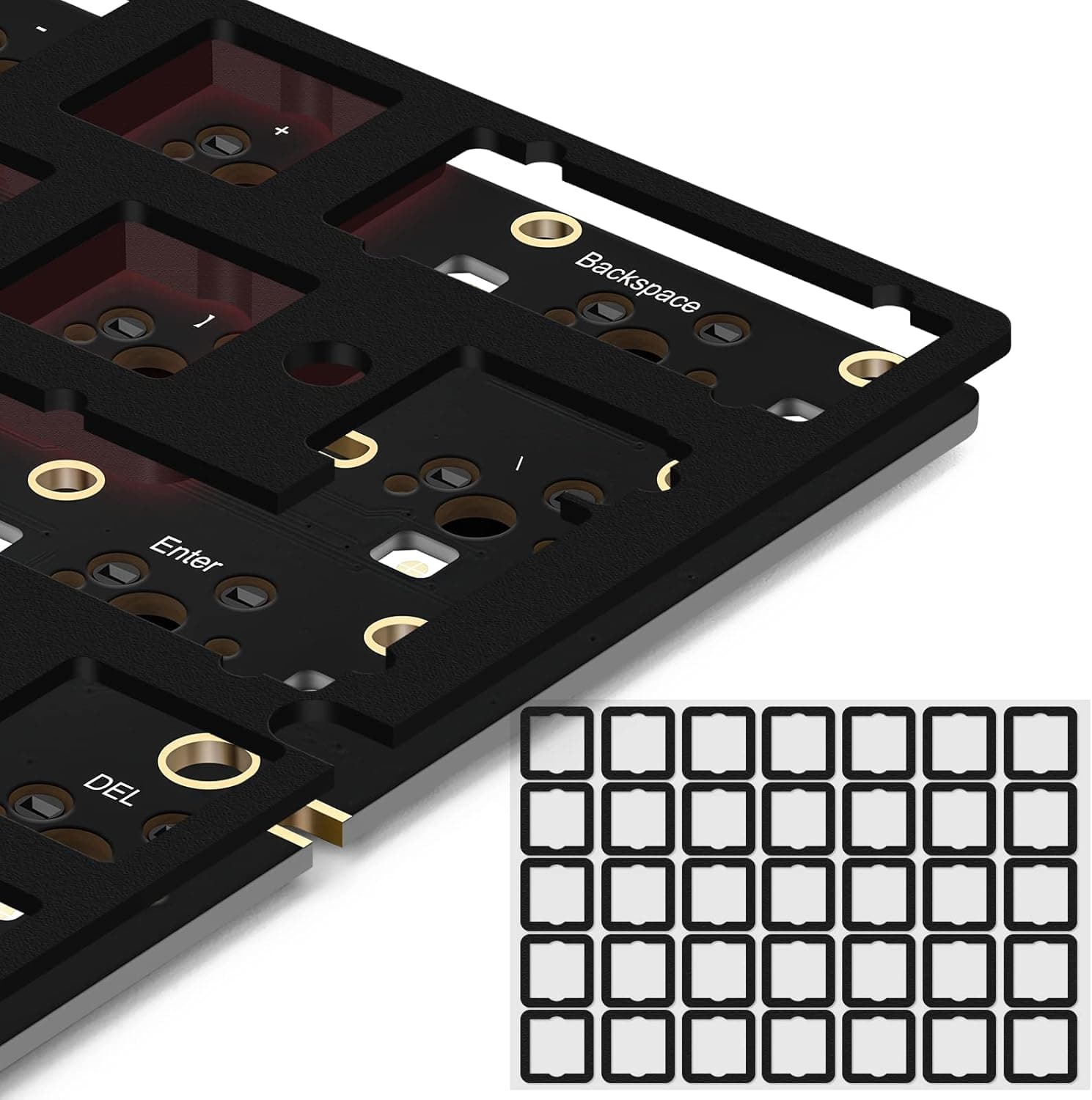 RunJRX Poron Keyboard PCB Modular Dampener, Keyboard Module Foam Poron Modular Foam for 60/70/80/90/100 Layout Keyboard