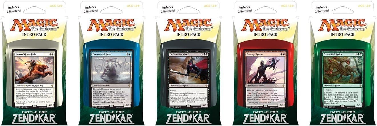 Wizards of the Coast Magic the Gathering Battle for Zendikar All 5 Intro Pack