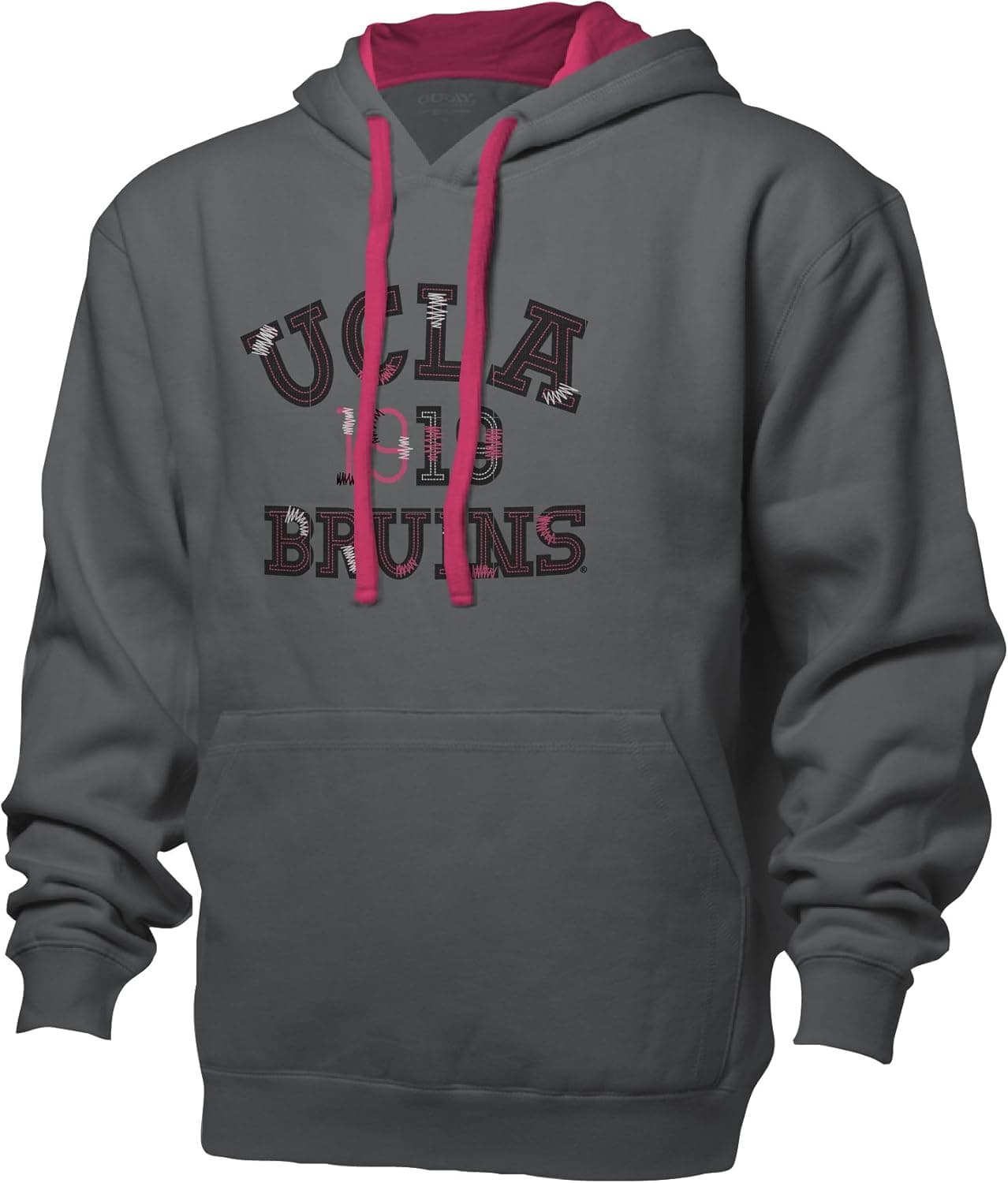 NCAA UCLA Bruins Color Block Hooded Sweatshirt, Graphite/Vivid, Large