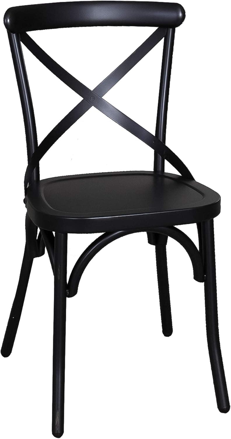 Liberty Furniture INDUSTRIES Vintage Series X Back Side Chair-Black-Set of 2, W19 x D21 x H35, Metal