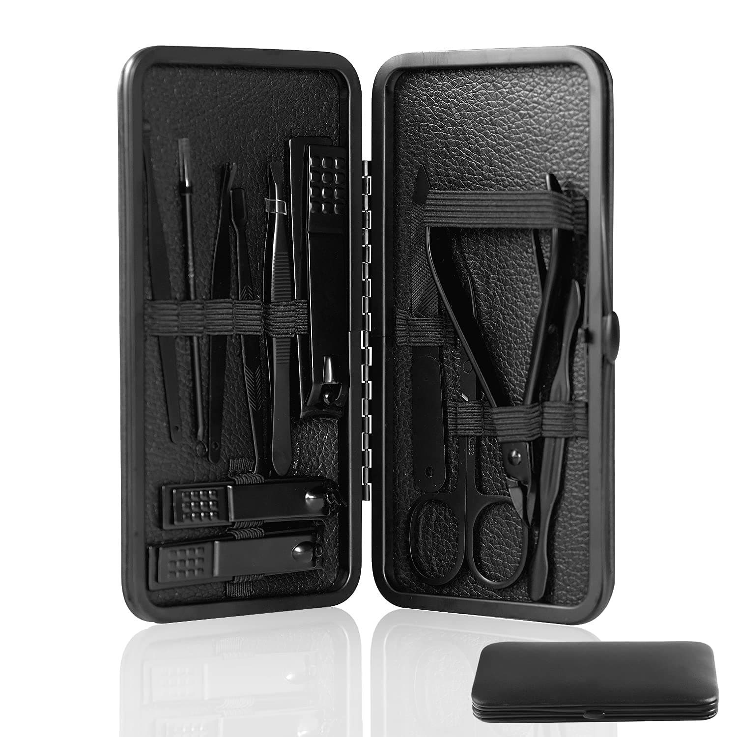 JOYKI Manicure Set Nail Clippers Kit Manicure Pedicure Gift Set, 12PCS Professional Stainless Steel Pedicure Kit Nail Scissors Women Travel Grooming Kit with PU Leather Case