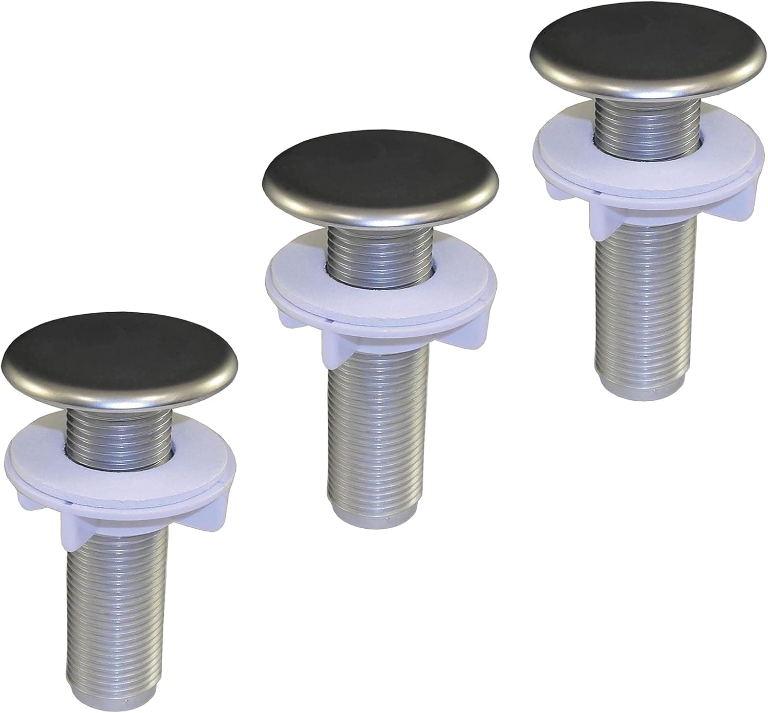 DANCO Kitchen Sink Hole Cover | Sink Plug Cover | Rust Resistant | Brushed Nickel | 3 Pack (89478P)