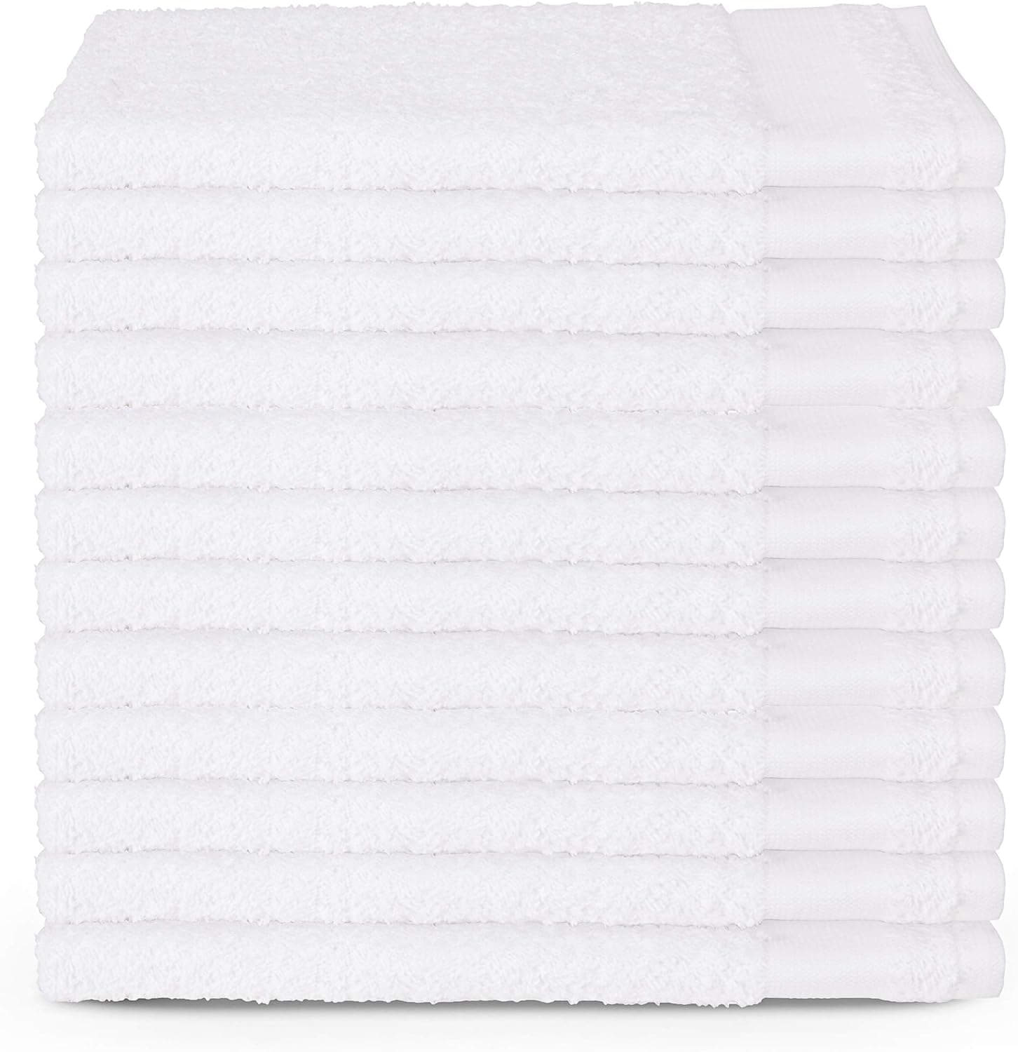 120 Premium Salon Towels – 100% Cotton 16 x 27 Inches – Absorbent Hand Towels for Gym, Beauty Spa, Barber or Hair and Nail Care – Bulk Wholesale Package for Hotels – Durable and Soft - White