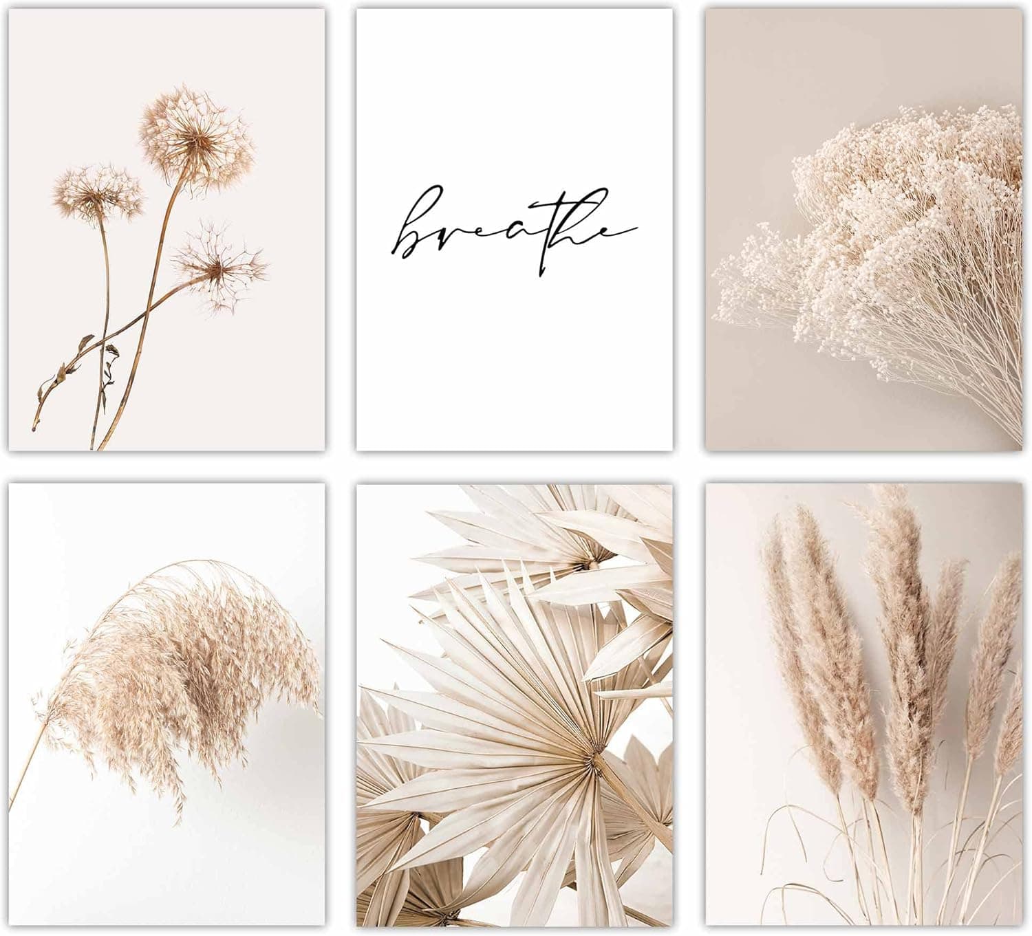 Canssape Set of 6 Nature Wall Decor Botanical Wall Art Prints 8x10in Beige Sage Green Room Decor Aesthetic Love Wall Decor for Bedroom Botanical Posters for Living Room Wall Decor Landscape Poster Unframed (beige sage)