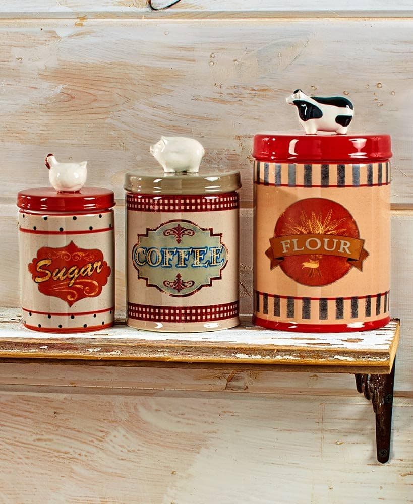 The Lakeside Collection Set of 3 Farm-to-Table Canisters