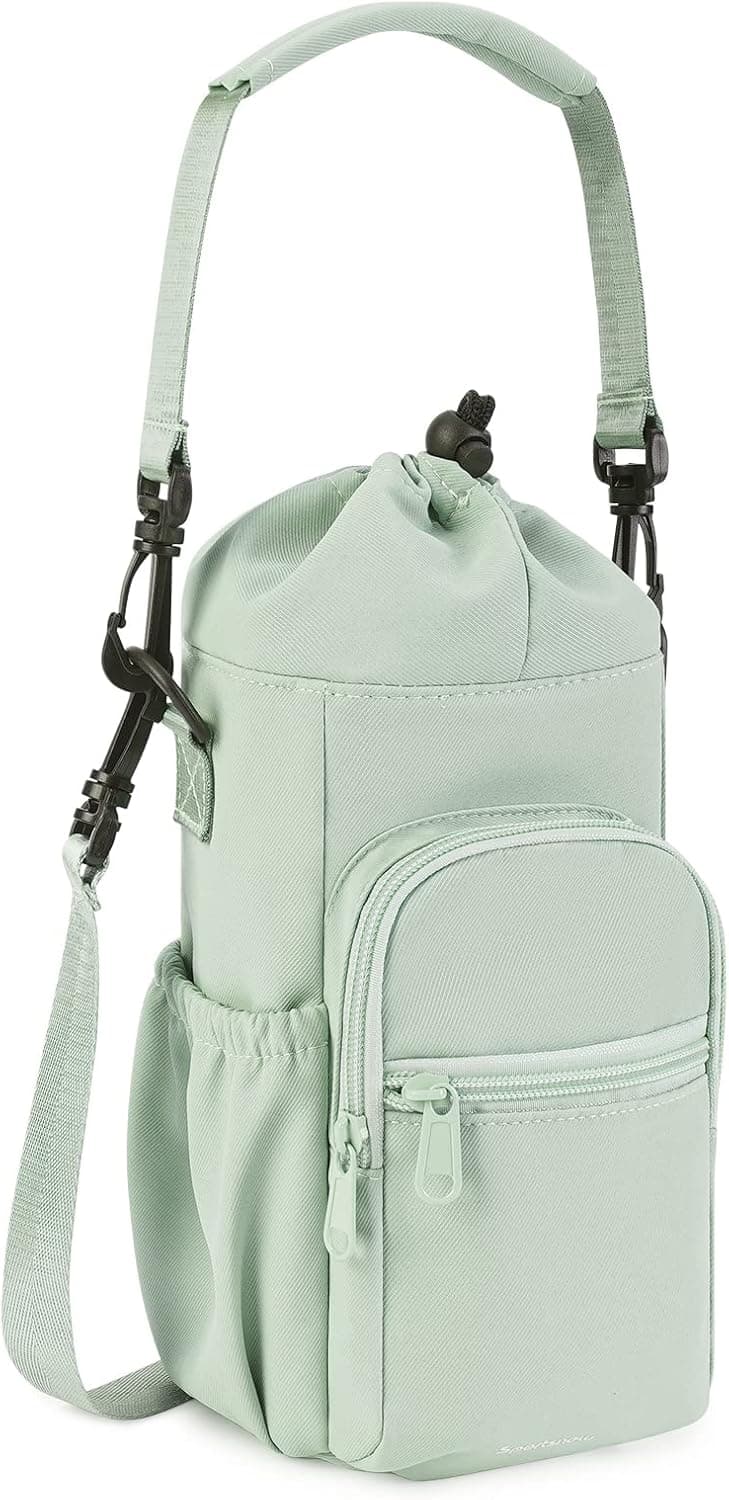 sportsnew Water Bottle Holder with Strap 32oz 40oz Insulated Water Bottle Carrier Sling Bag with Phone Pocket Water Bottle Sleeve for Walking Hiking