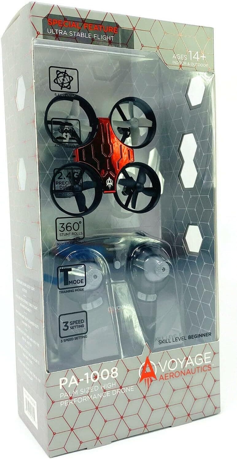 Voyage Aeronautics Micro Space Drone with Remote, Red