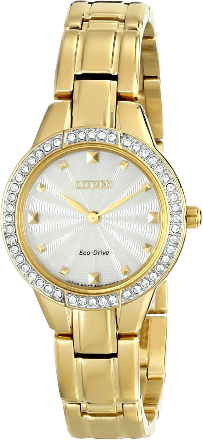 Citizen Eco-Drive Women's EX1362-54P Silhouette Analog Display Gold Watch