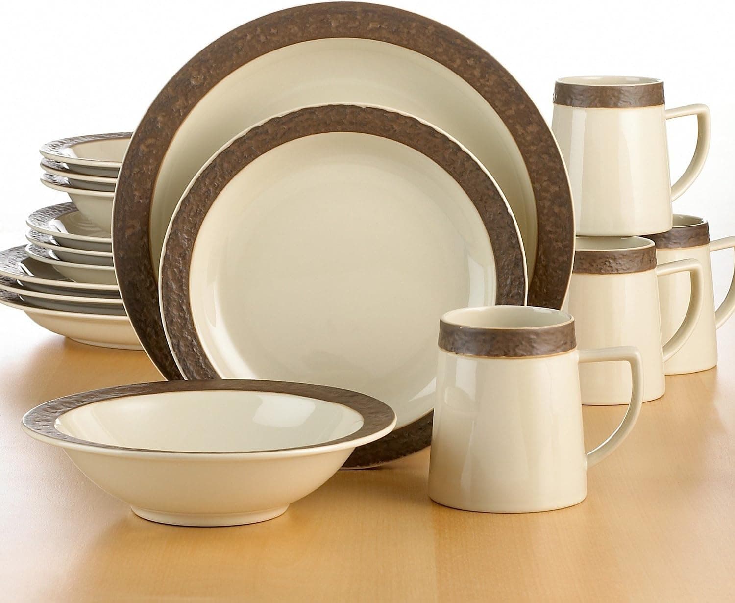Sango Rustic 16-Piece Dinnerware Set, Cranberry