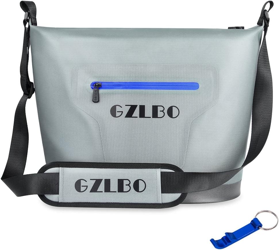 Softpack Portable Cooler Bag Soft Cooler[18-Can Tapered Bags Small Size, Grey, with Bottle Opener]