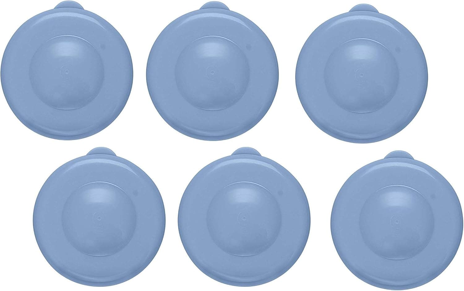 AquaNation Dew Cap Replacement - 55mm Snap On Crown Top Fit 3 & 5 Gallon Water Bottles Snug & Tight Leak Proof Reusable BPA-Free Jug Lids (6 Dew Caps)