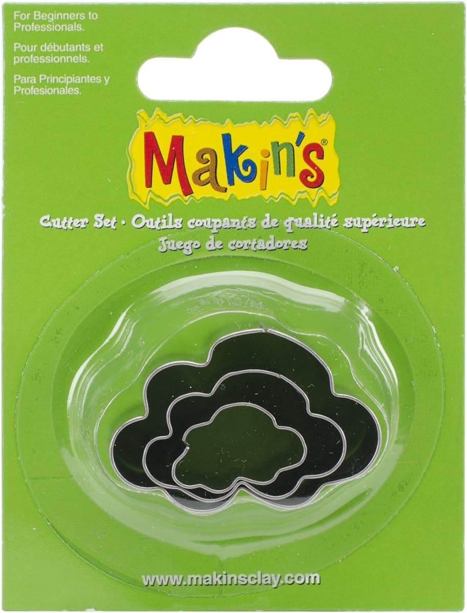 Makin's Clay Cutters 3/Pkg, Cloud