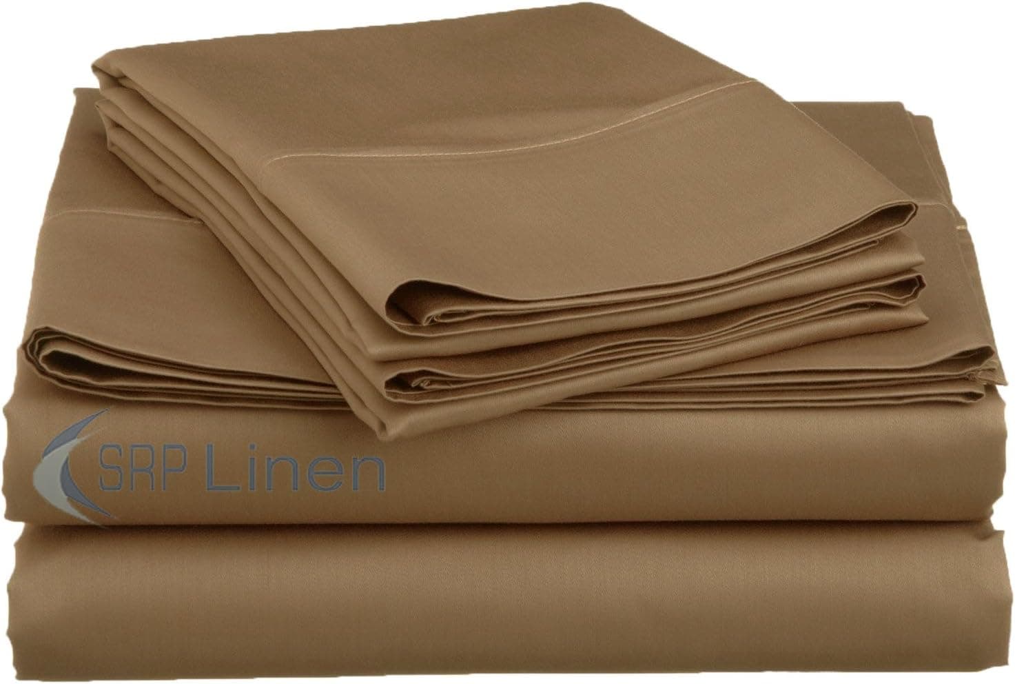 Solid Taupe 600 Thread Count Egyptian cotton Bed Sheet set with 28"Extra Deep Pocket Solid ( King Size)