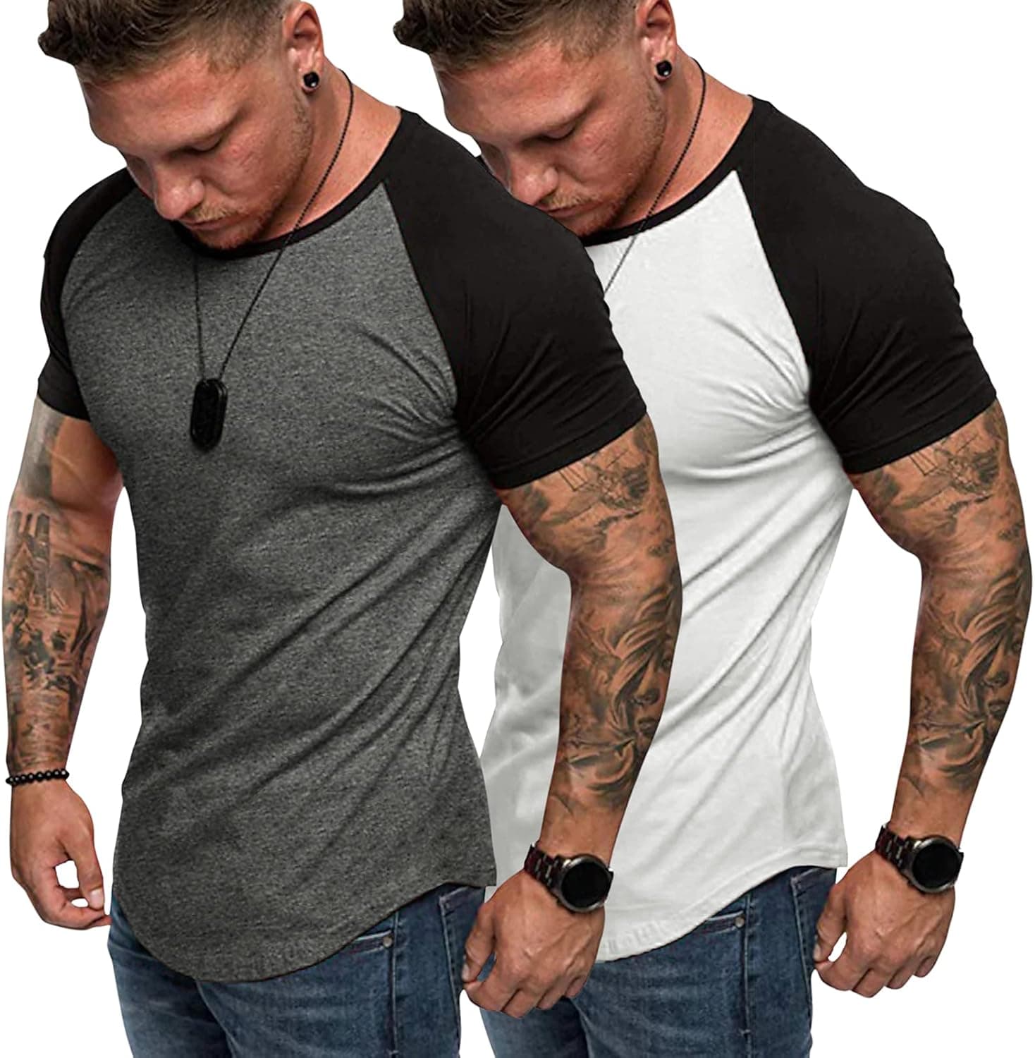 COOFANDY Men Gym Workout Top Shirts Athletic Fitness Trainning Muscle T Shirts