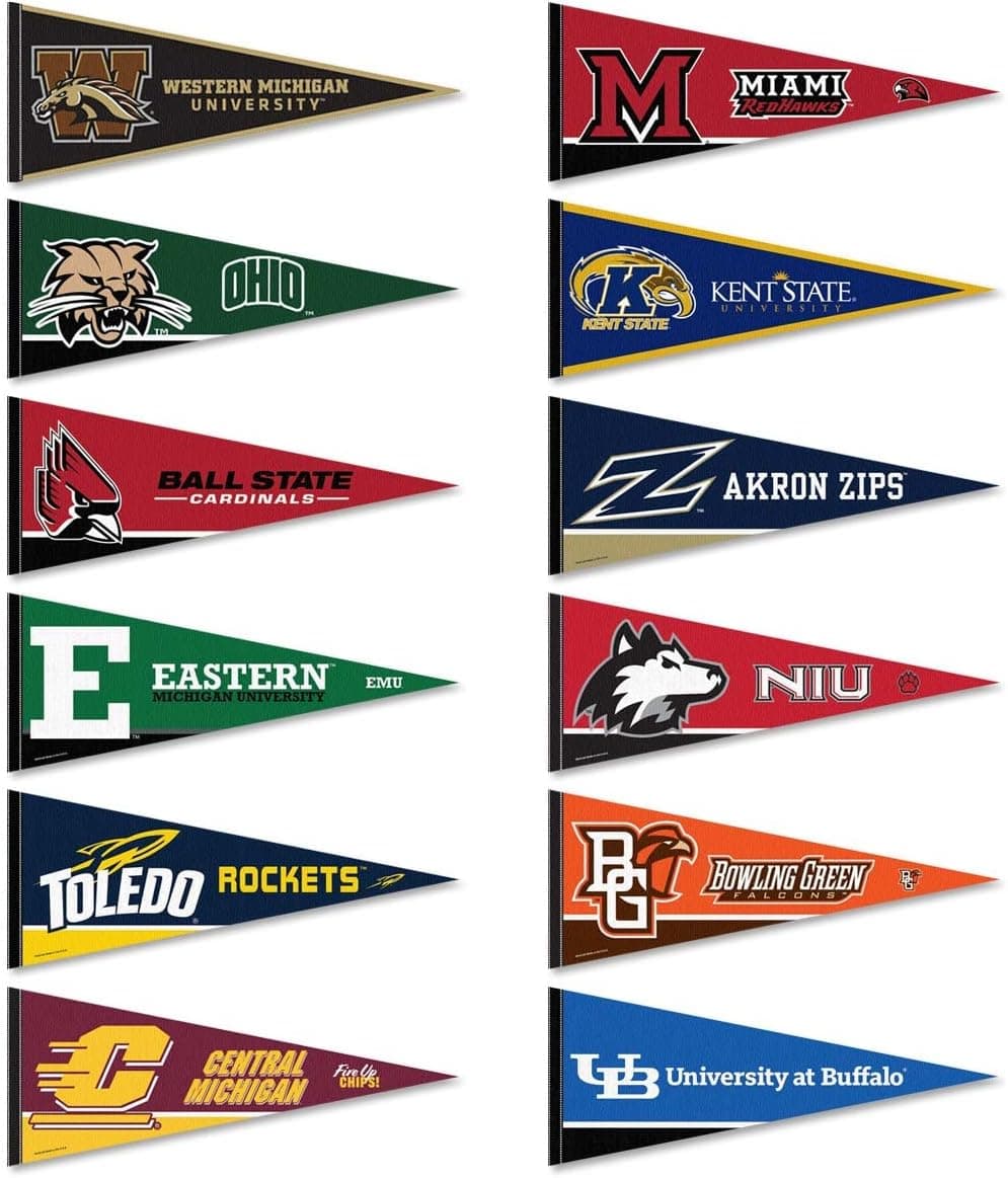 Mid-American Conference MAC College Pennant Set