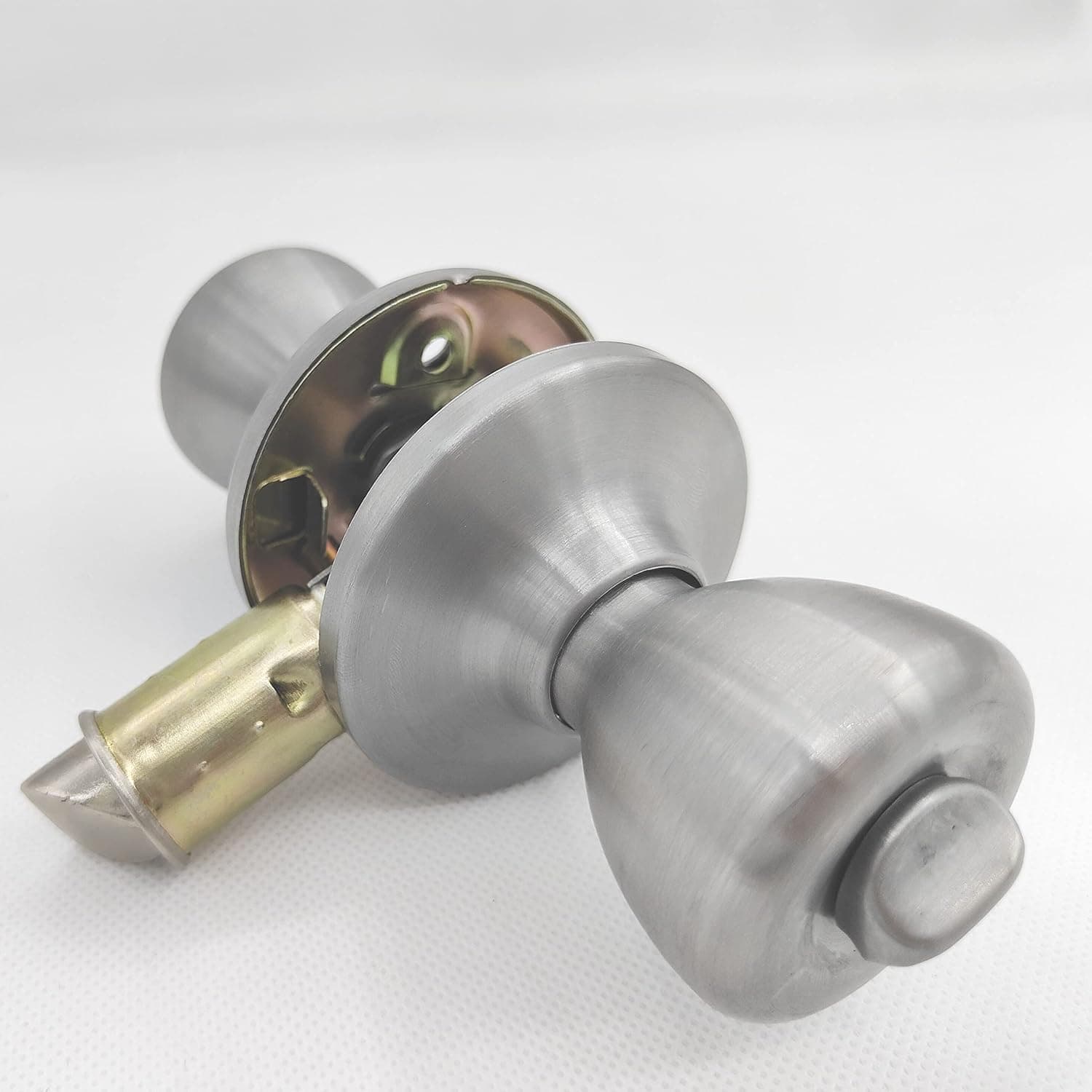 G & D Mobile Home Door knob Lock/Privacy Model Interior Door knobs keyless for Bedroom and Bathroom/Stainless Steel. Door Thickness:1-3/16" to 1-3/4", Latch fit 2-3/8" Backset
