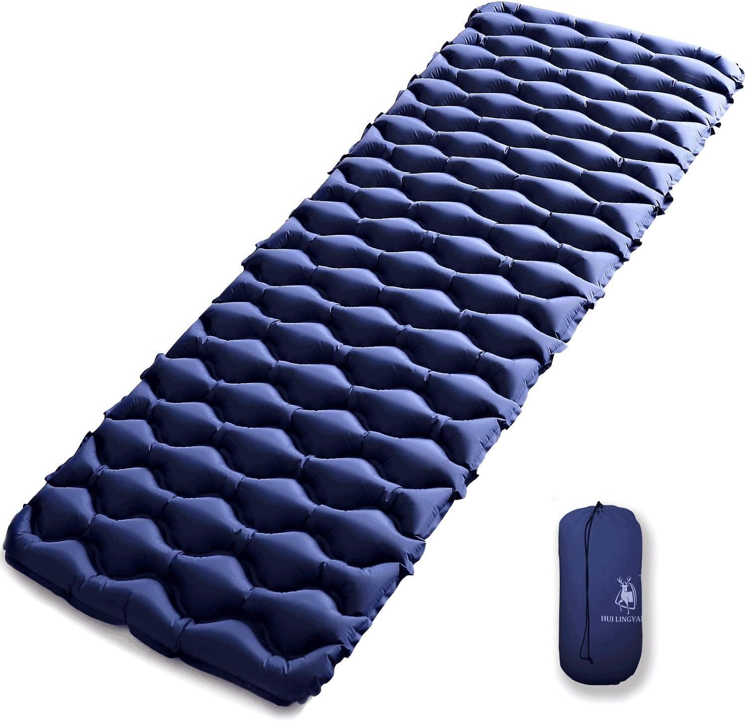 HUI LINGYANG Ultralight Air Sleeping Pad - Best Inflatable Mat for Camping,Backpacking and Traveling-Lightweight & Compact Air Mattress