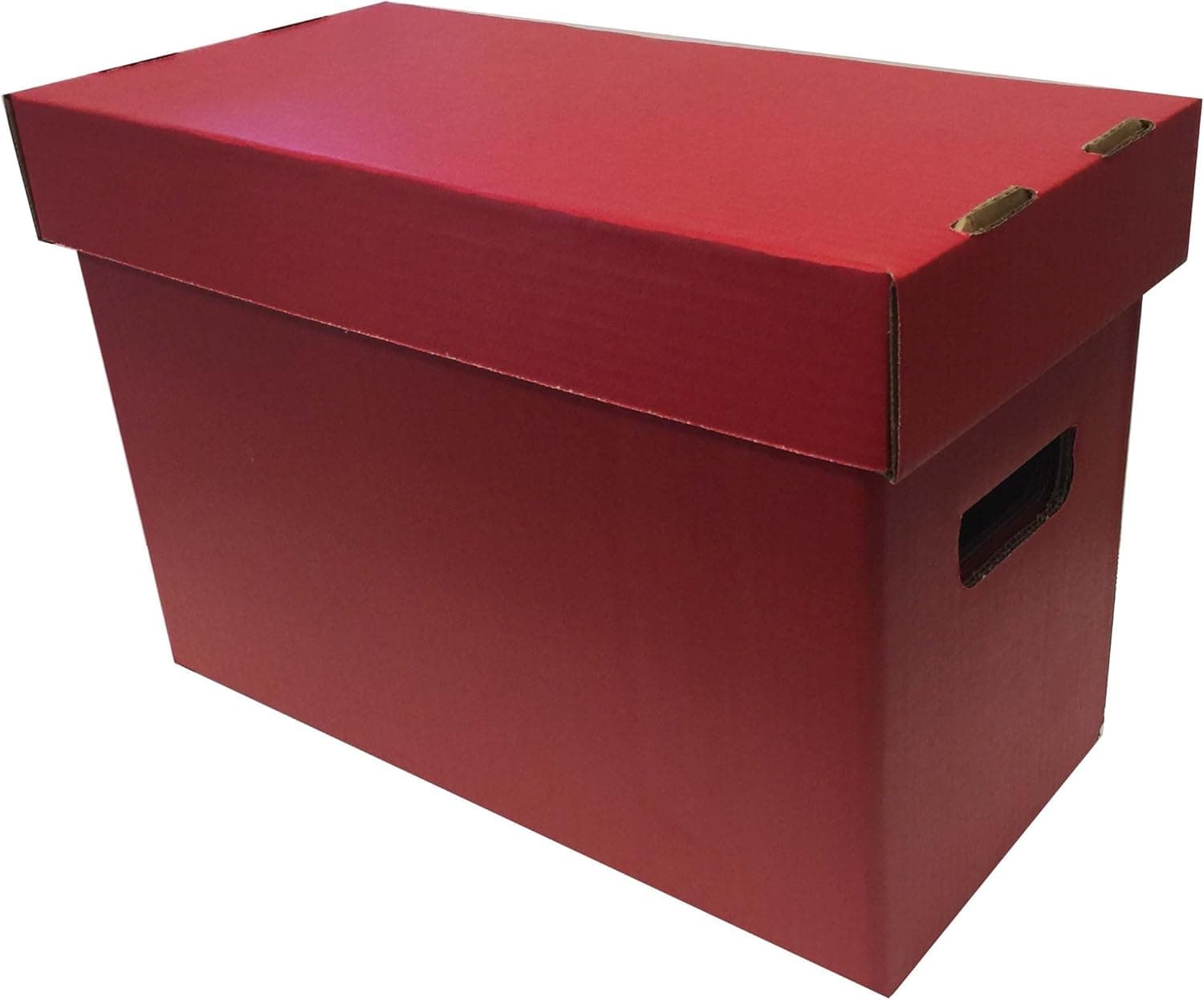 (1) Max Pro Brand SHORT Colored Comic Storage Box - Holds 150 - 175 Comic Books - RED
