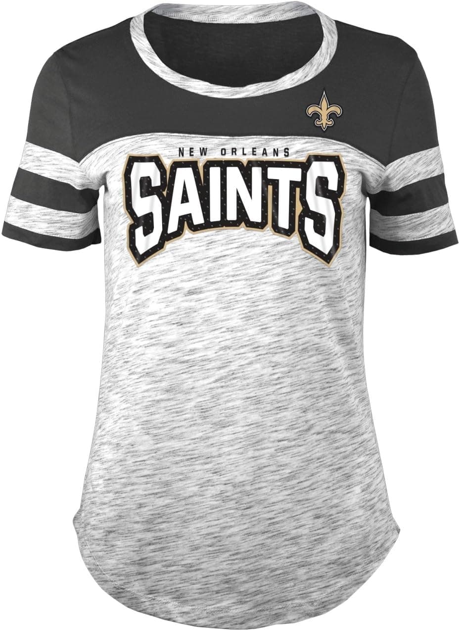 New Era New Orleans Saints Women's NFL Catch Space Dye Short Sleeve Shirt