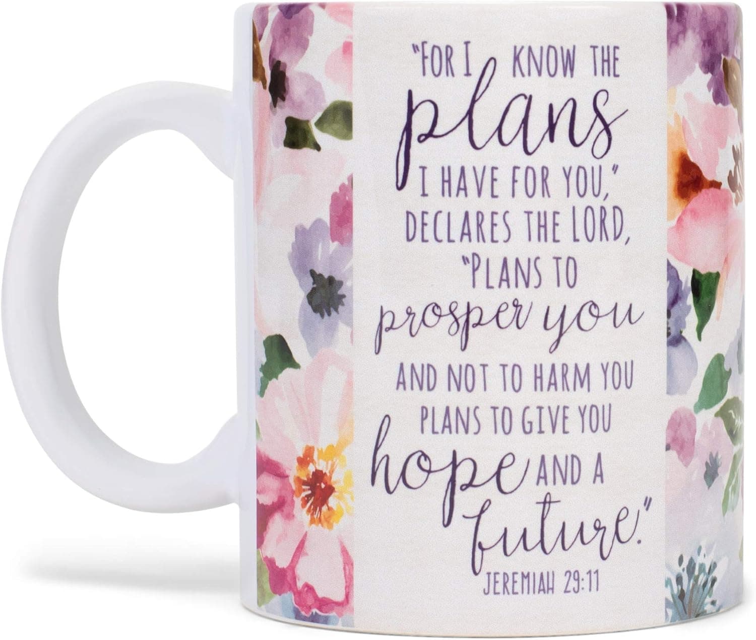 Dicksons Plans I Have For You Watercolor Floral 11 Ounce Ceramic Coffee Mug