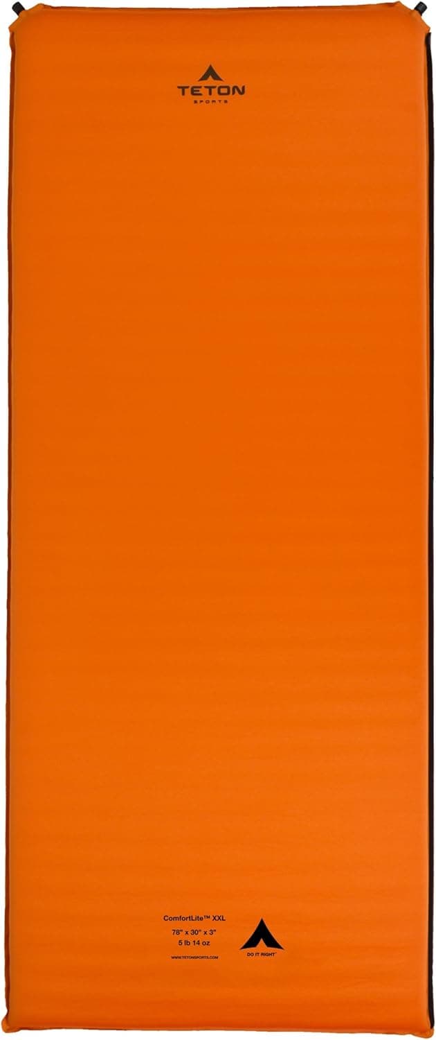 TETON Sports ComfortLite Regular Self-Inflating Camp Pad; Lightweight Foam Sleeping Pad for Camping; Get a Relaxing Night’s Sleep After Hiking All Day; Self Inflates in One Twist of The Valve