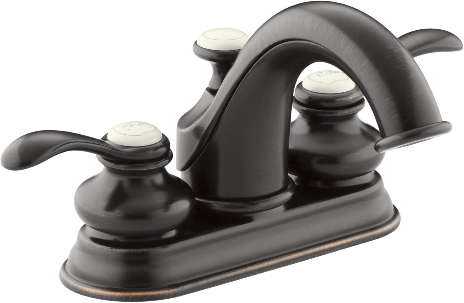 KOHLER K-12266-4-2BZ K1226642BZ Fairfax Centerset Bathroom Sink Faucet with Lever Handles, Oil-Rubbed Bronze, 6.20 x 8.20 x 15.20 inches
