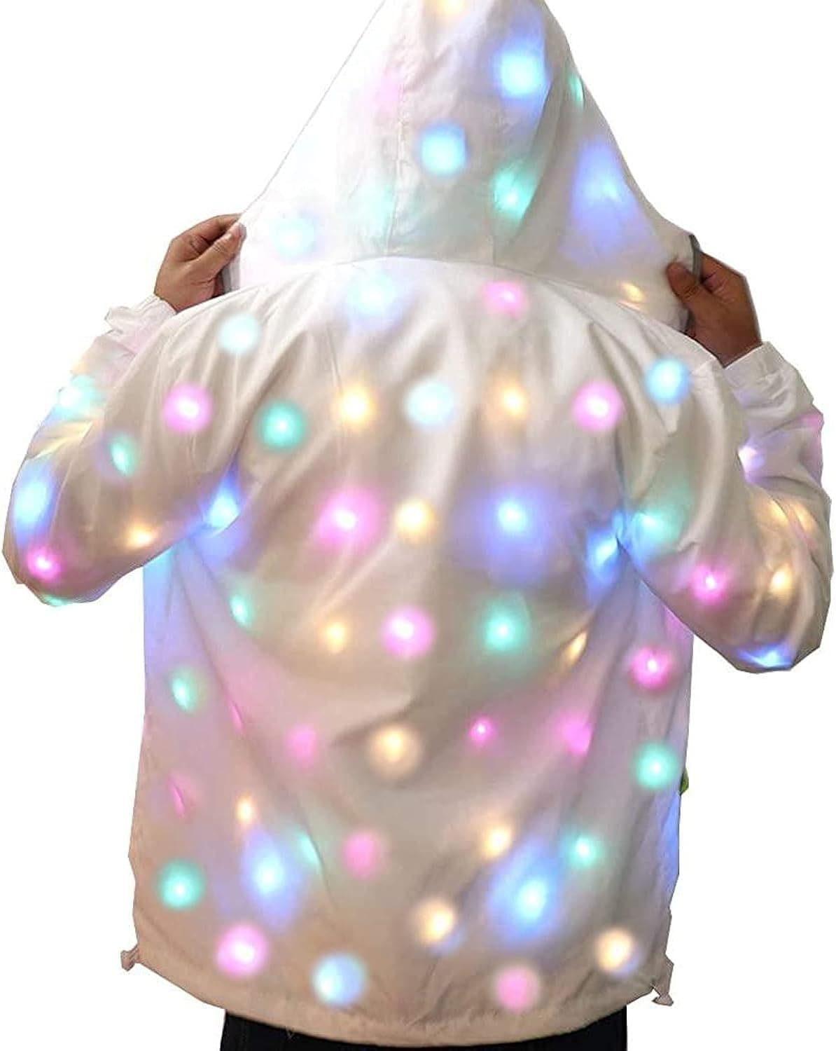 Light Up Costume LED Jacket The Flash Coat Hoodie Rave Lights Adult Kids Clothing Family Outfit Men Women Dance Club Glow