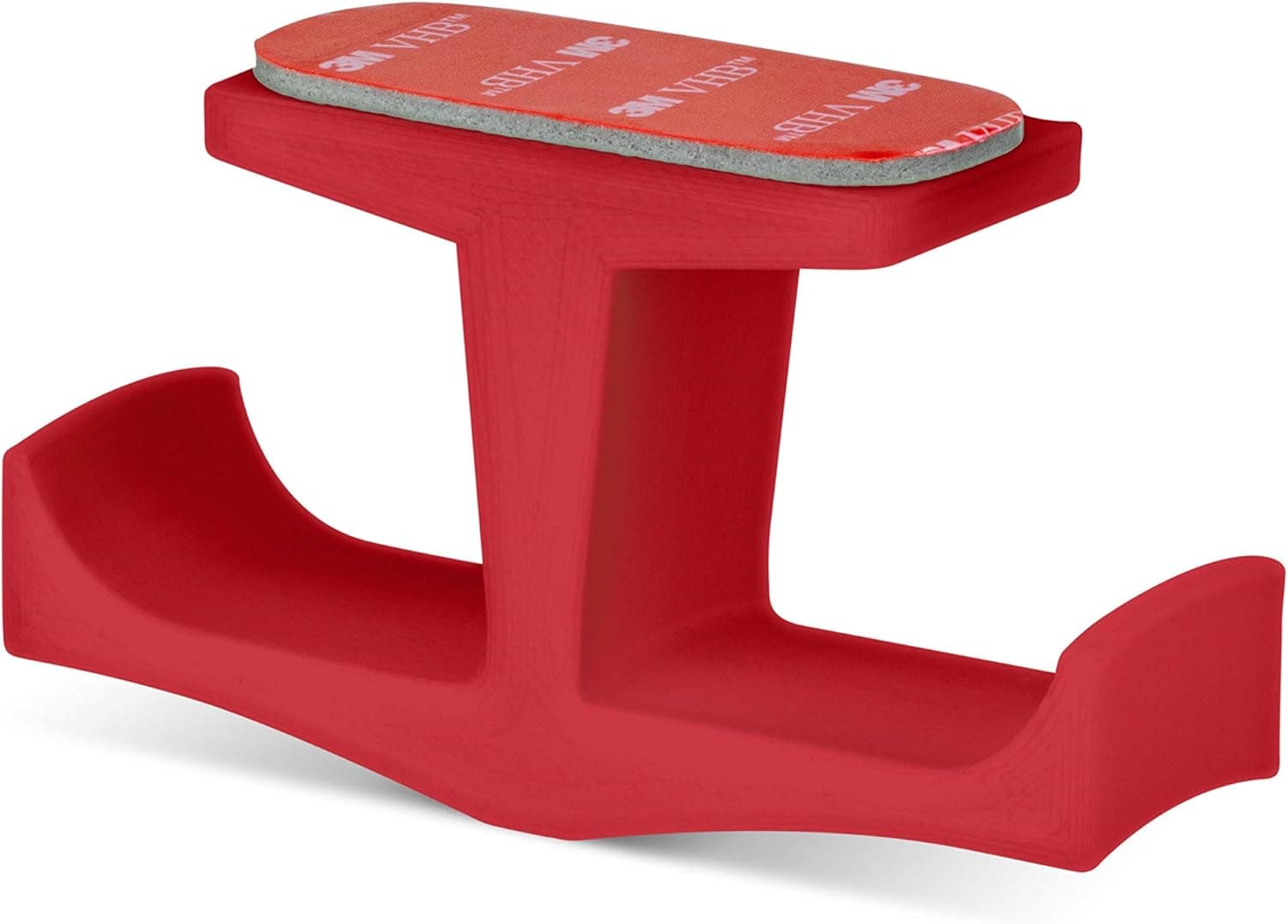 [EOL] Brainwavz BigT Under Desk Headphone Stand Mount Holder, for Gaming, Music, Mobile Headsets Hanger, No Screws (Red) [EOL]