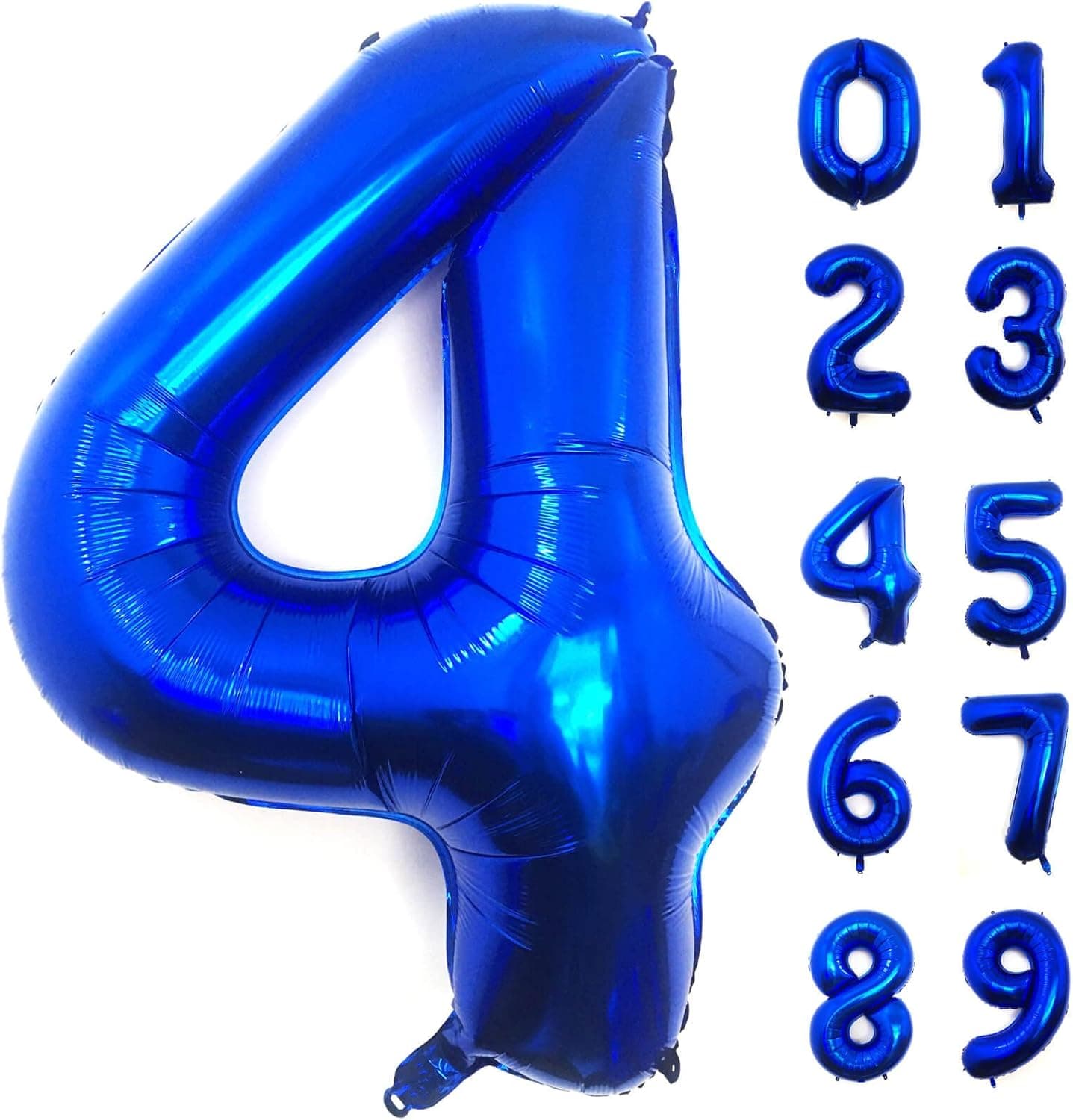 40 Inch Navy Blue Number 4 Balloon Large Size Jumbo Digit Mylar Foil Helium Dark Blue Balloons for Birthday Party Celebration Decorations Graduations Anniversary Baby Shower Photo Shoot