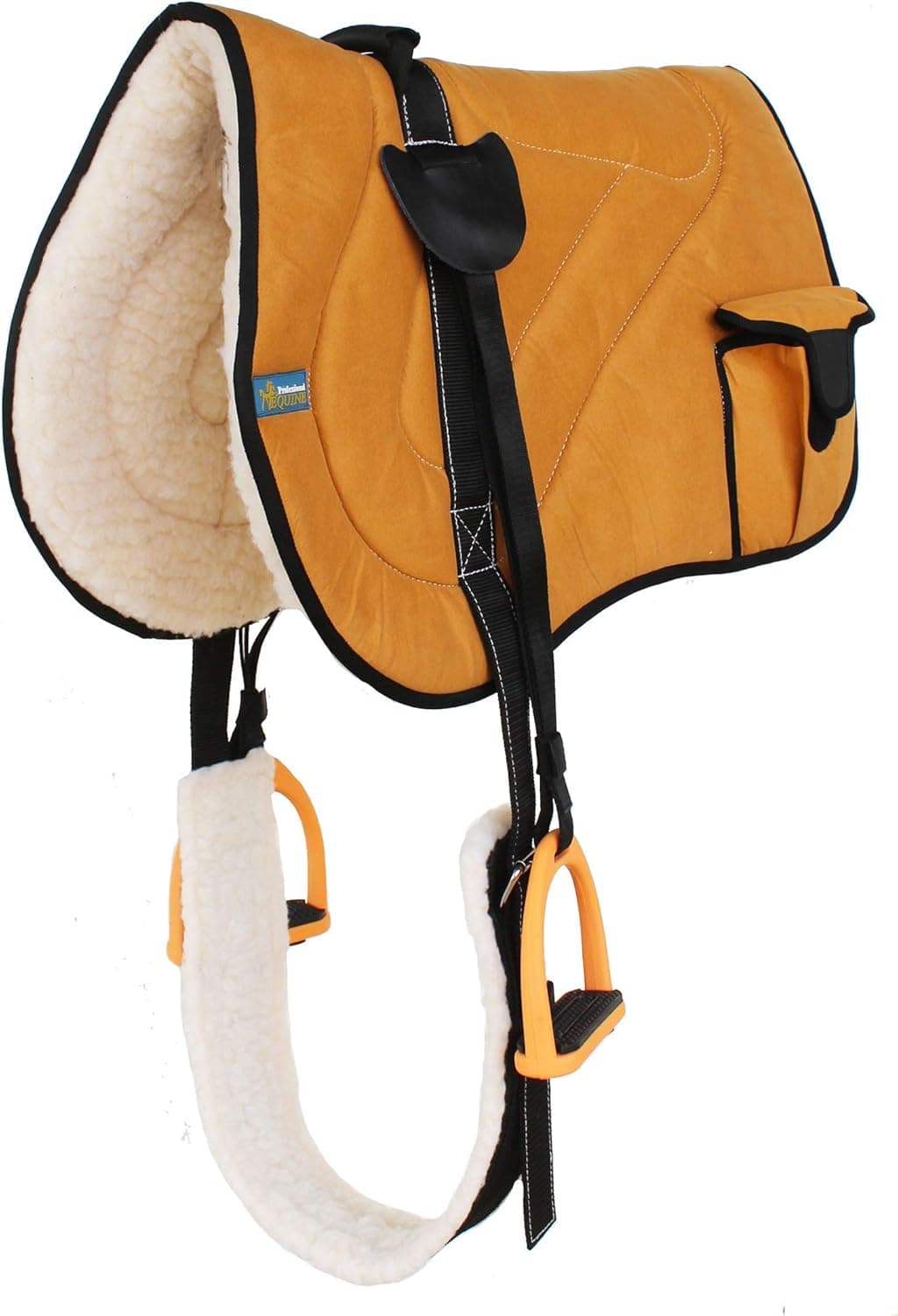 Professional Equine Horse Saddle PAD Trail Fleece Padded Adjustable Bareback Pad Pocket Stirrups 39193