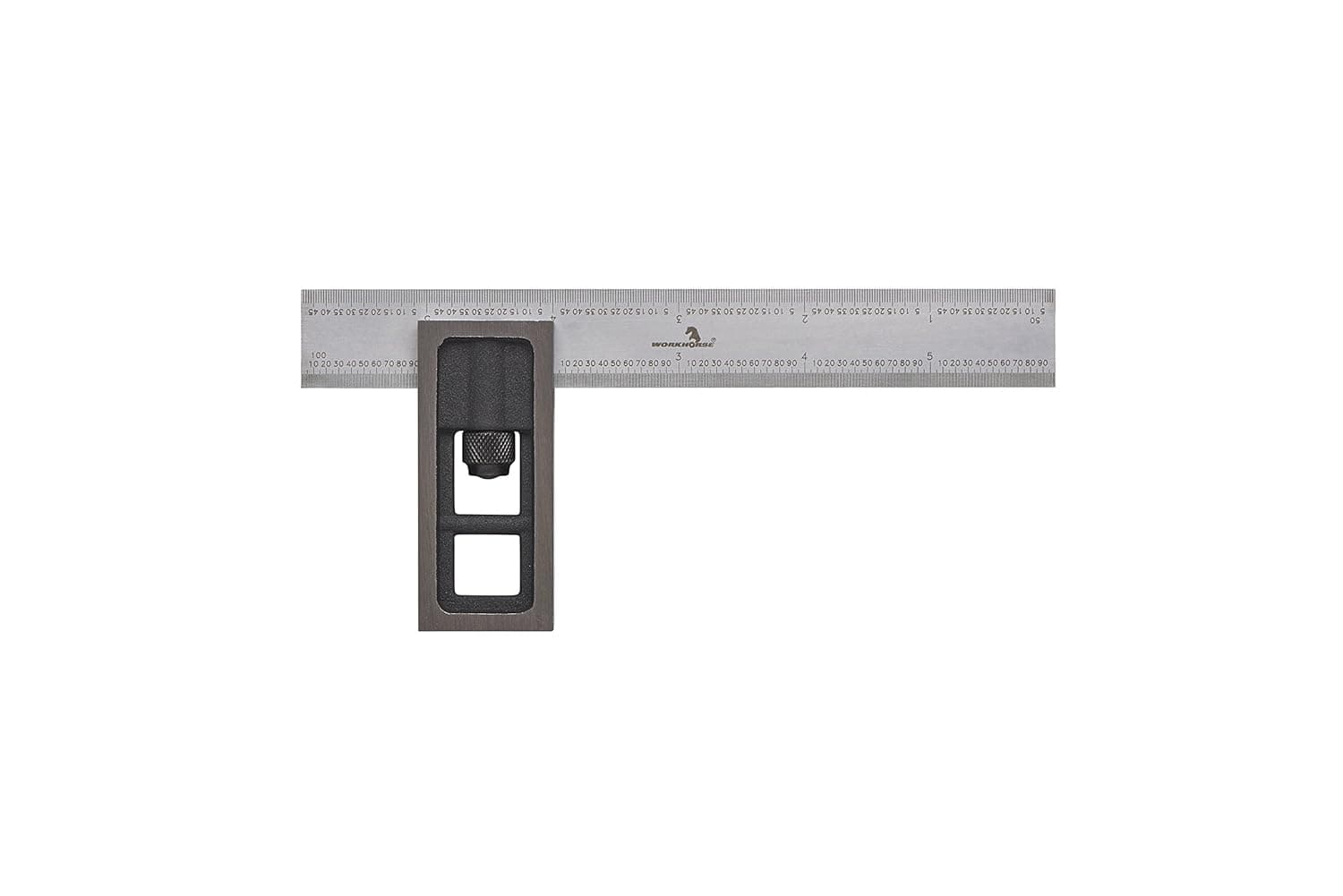 WORKHORSE 3049.25014734 Certified HiPrecision Double Square, 6" Rule Blade x English/Metric Graduations, 2 Piece