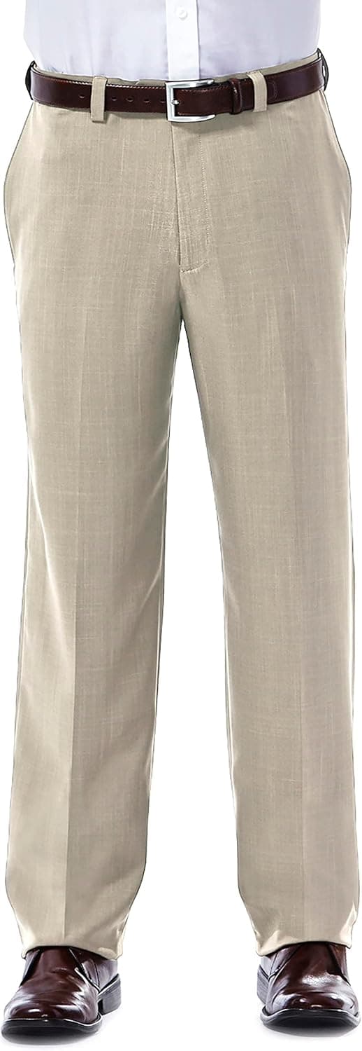 Haggar Men's ECLO Stria Flat Front Dress Pant - Regular and Big & Tall Sizes