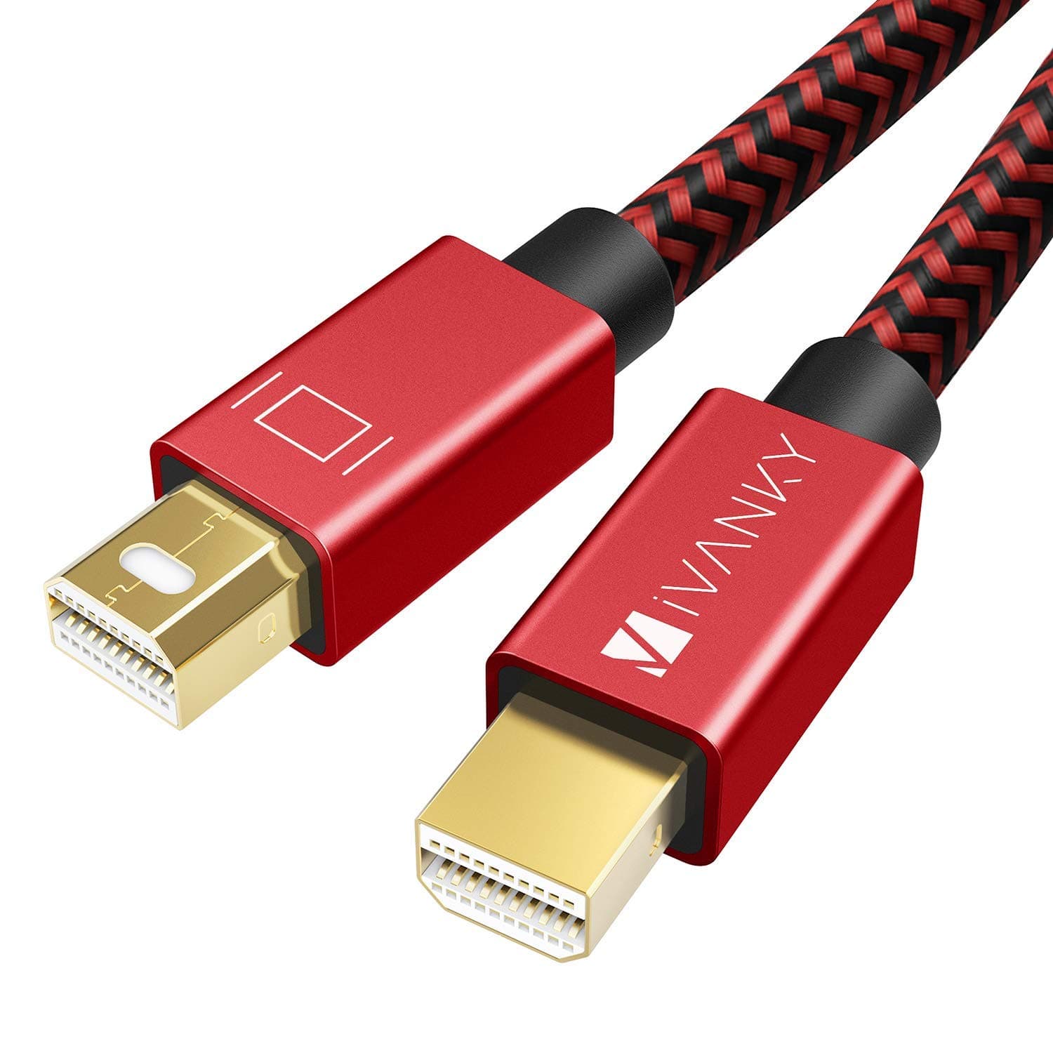 Mini DisplayPort to Mini DisplayPort Cable, 4K Mini DP Cable iVANKY Mini Display Port Cable 2M/6.6ft, Red, Compatible with MacBook Pro/Air. iMac, Surface, Dell, ASUS