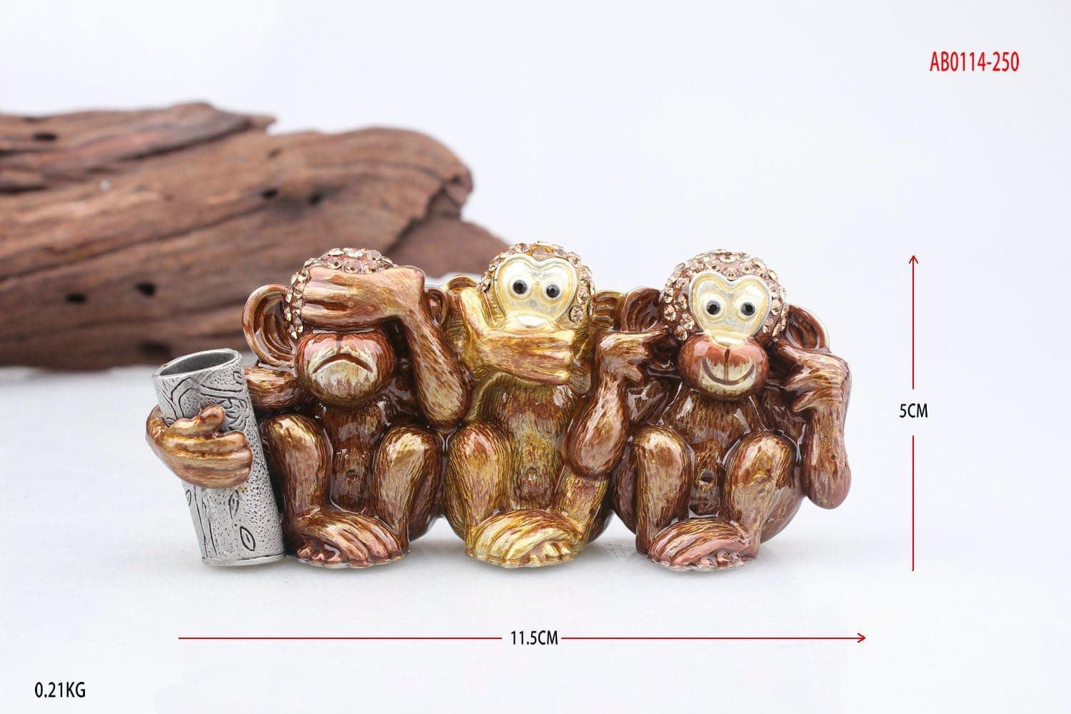 znewlook Vintage Monkey Family Business Cards Holder, Pen Holder, Metal Monkey Crafts