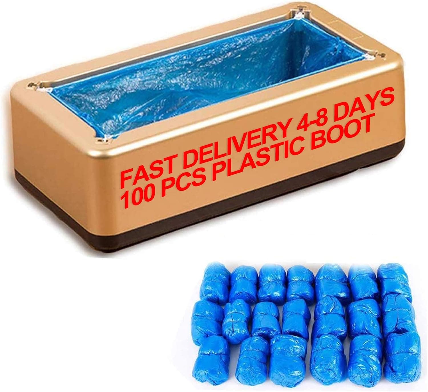 Automatic Shoe Covers Machine,Shoe Covers Dispenser with 100 Pack Plastic Boot,for Household,Office