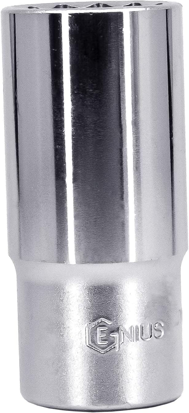 Genius Tools 1/2" Dr. 40mm Deep Hand Socket (12-Point) - 437840