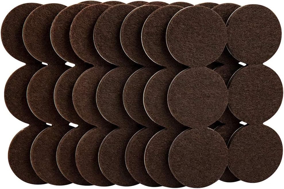 SOFTTOUCH 4758595N Heavy Duty 1-1/2 Inch Felt Furniture Pads to Protect Hardwood Floors from Scratches, Brown, 48 Count