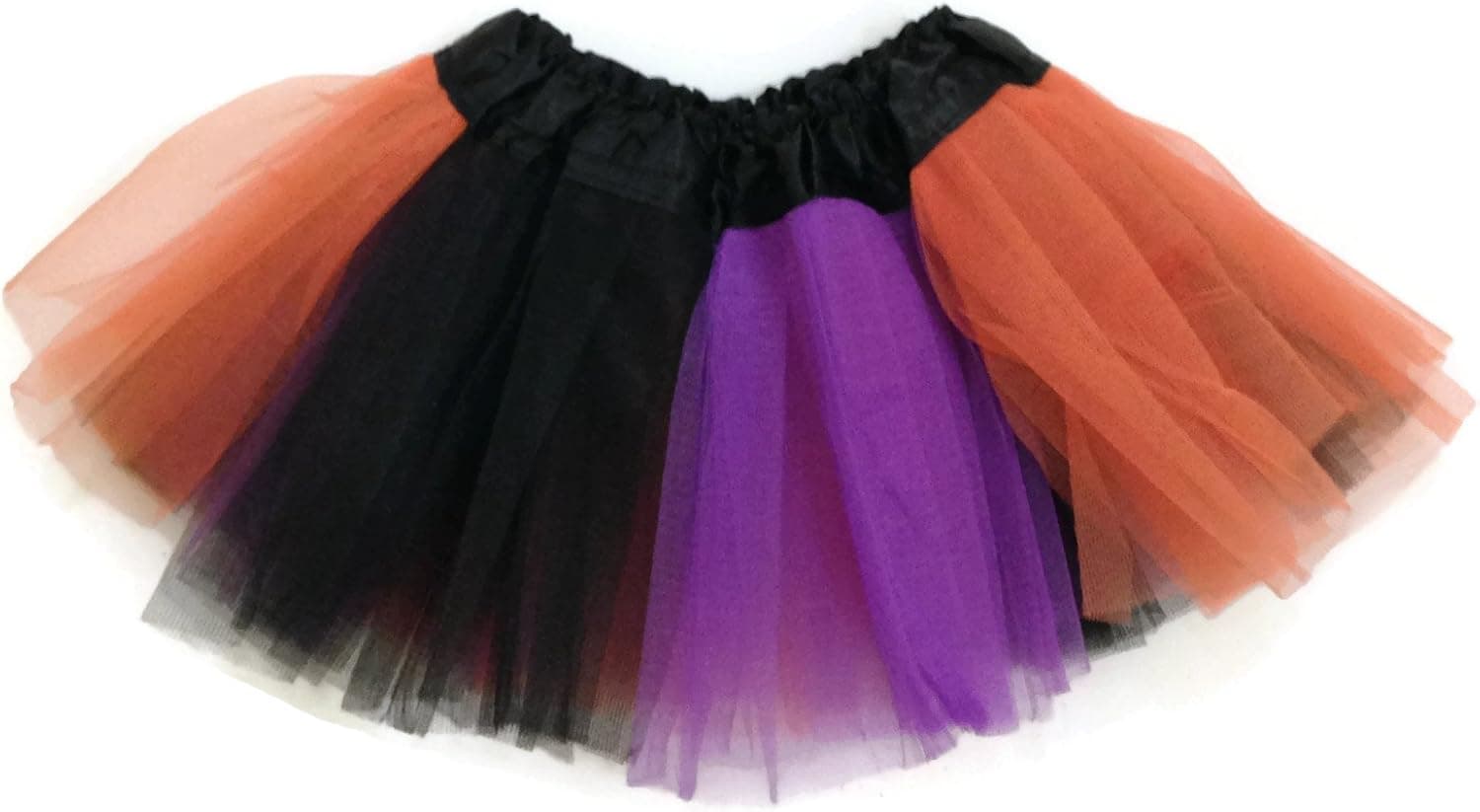 Rush Dance Colorful Kids Girls Ballerina Dress-Up Princess Costume Recital Tutu (One Size, Purple, Black and Orange (Halloween))