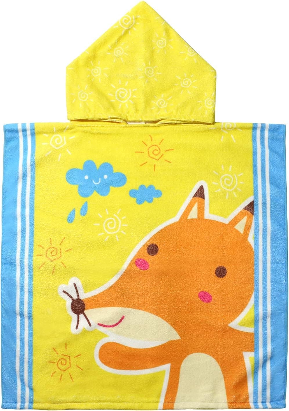 Kids Hooded Beach Towel for Age 1-6 Years, Boys and Girls Swim Pool Coverup,Bath Towel Wrap, Toddler Pool Towel with Cute Carton Animals