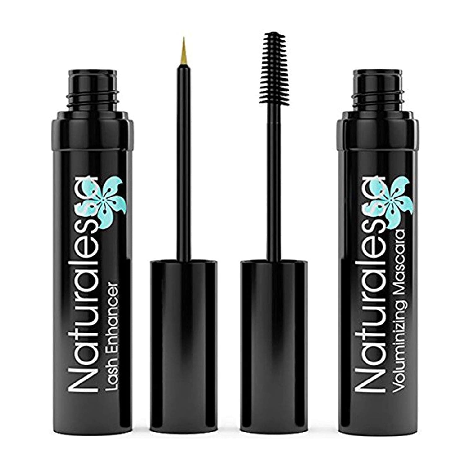 Naturalessa Voluminizing Mascara with Lash Enhancer for Eyelashes and Eyebrows Growth. Waterproof Mascara with Growth Serum and Combo Lash Lift Kit