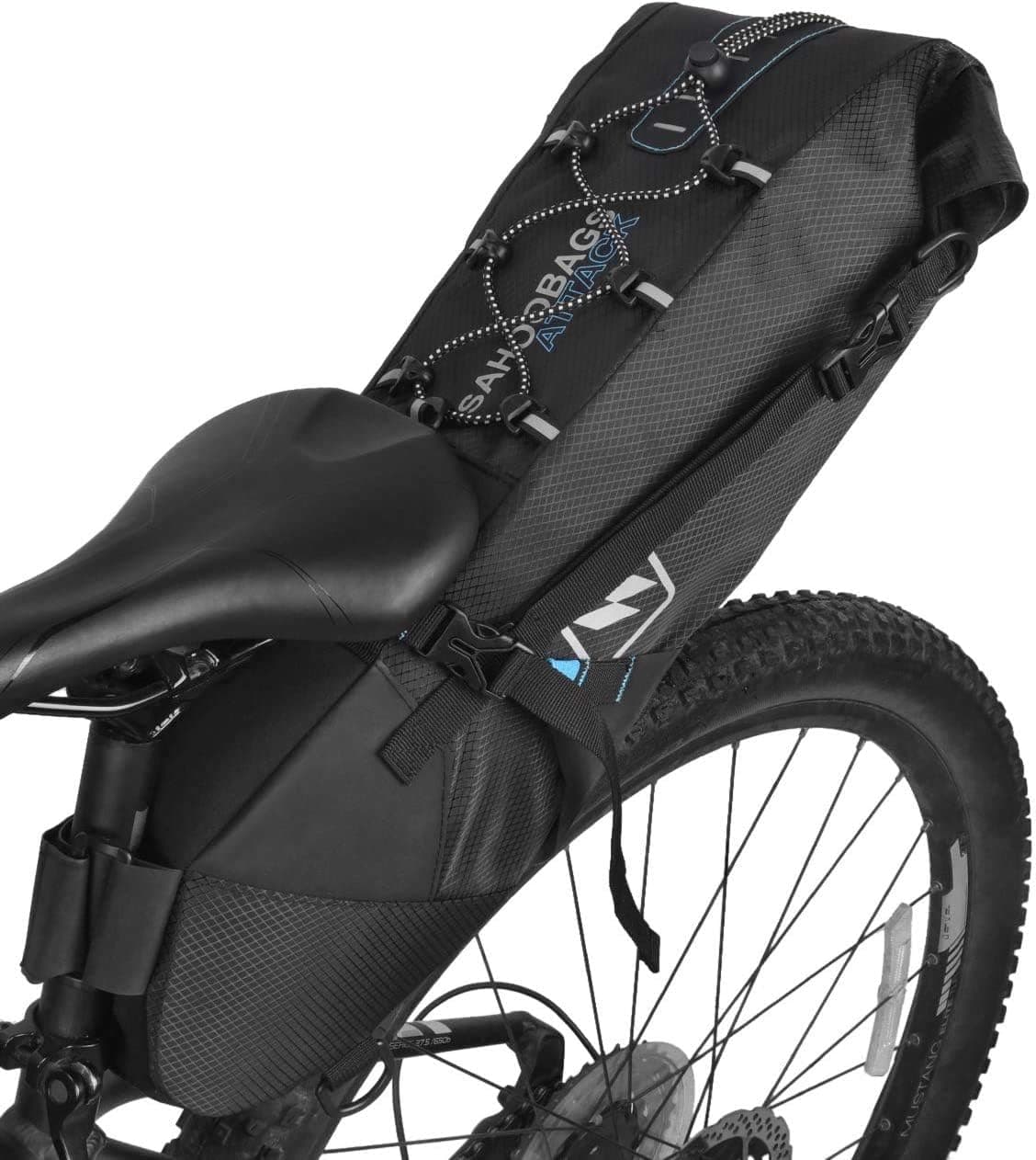 Bikepacking Bags Large Bike Saddle Bags Fully Waterproof Bike Bag Under Seat Roll Up Pack for Mountain Road Bicycle Accessories