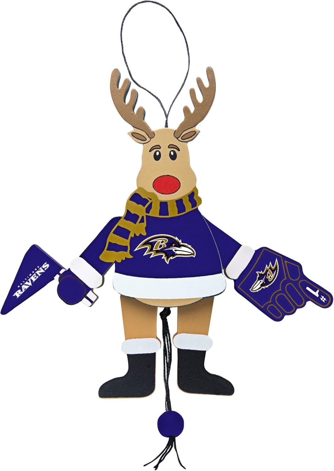 NFL Wooden Cheer Ornament