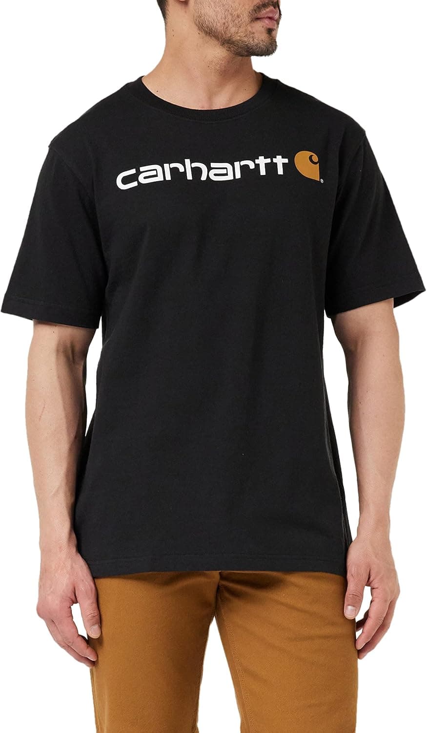 Carhartt Men's Loose Fit Heavyweight Short-Sleeve Logo Graphic T-Shirt
