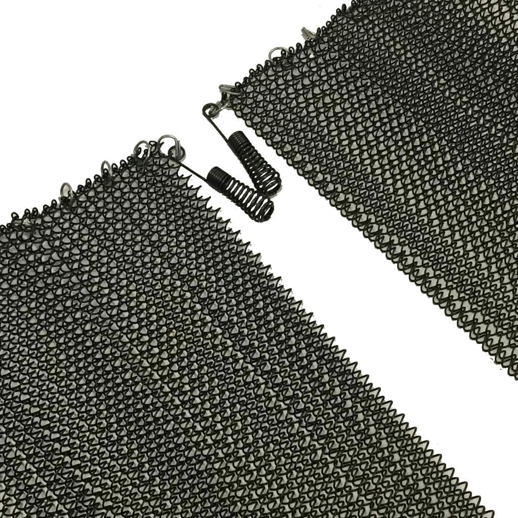 Fireplace Replacement Black Hanging Mesh Curtain Screens Two (2) Panels 20" High X 24" Wide with Pulls