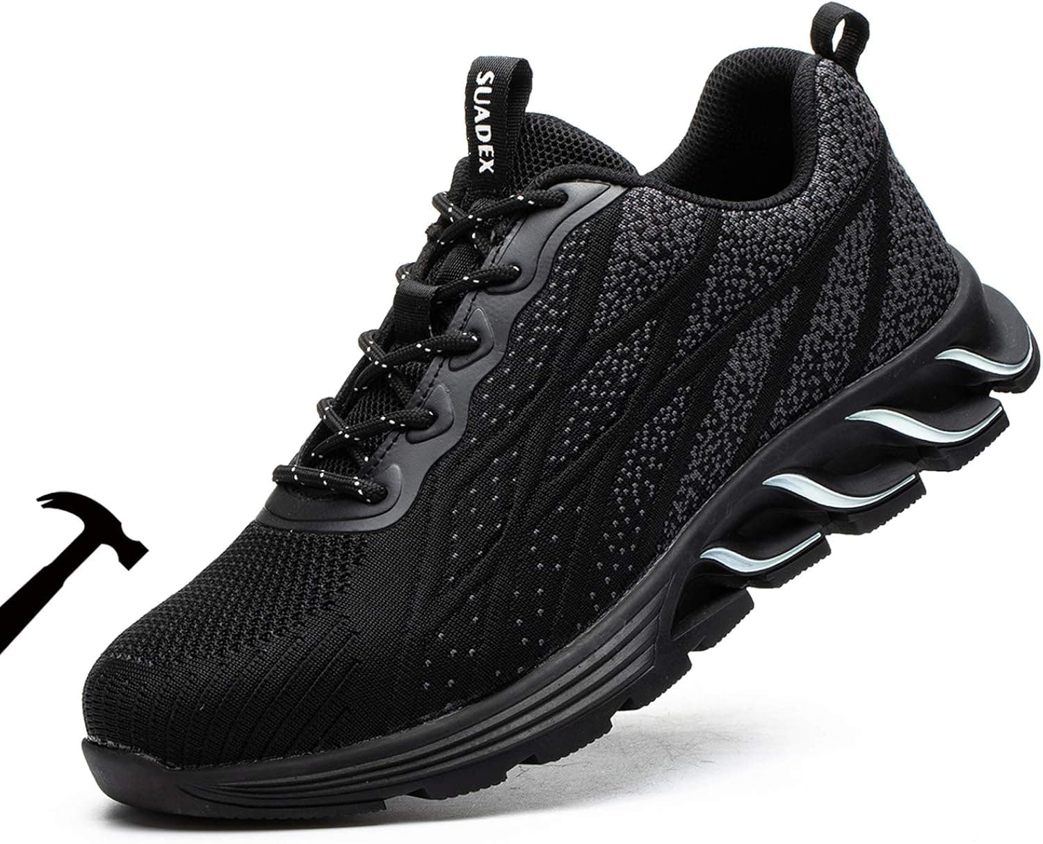 BAOLESEM Steel Toe Shoes for Men Women, Indestructible Safety Work Shoes Puncture Proof Breathable Industrial & Construction Shoes