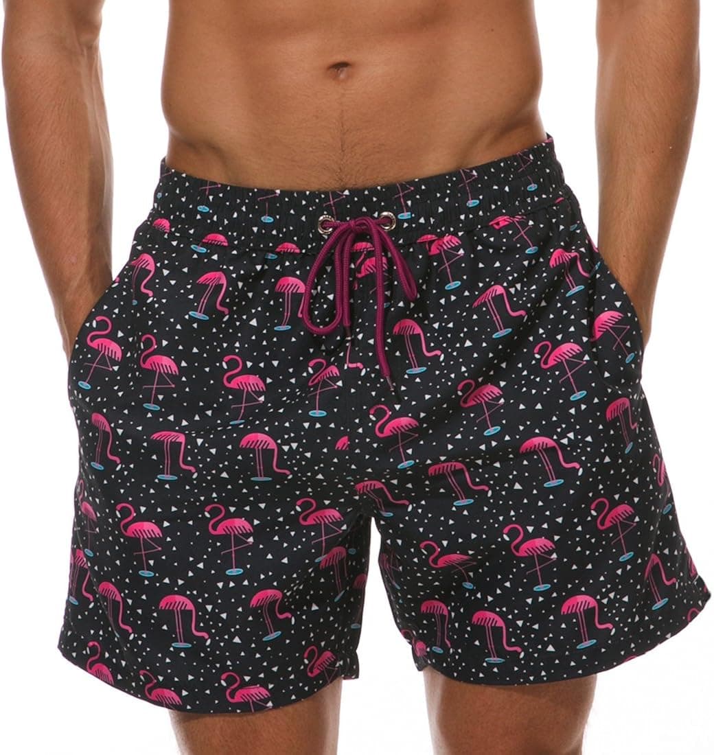 SILKWORLD Men's Swim Trunks Quick Dry Shorts with Pockets