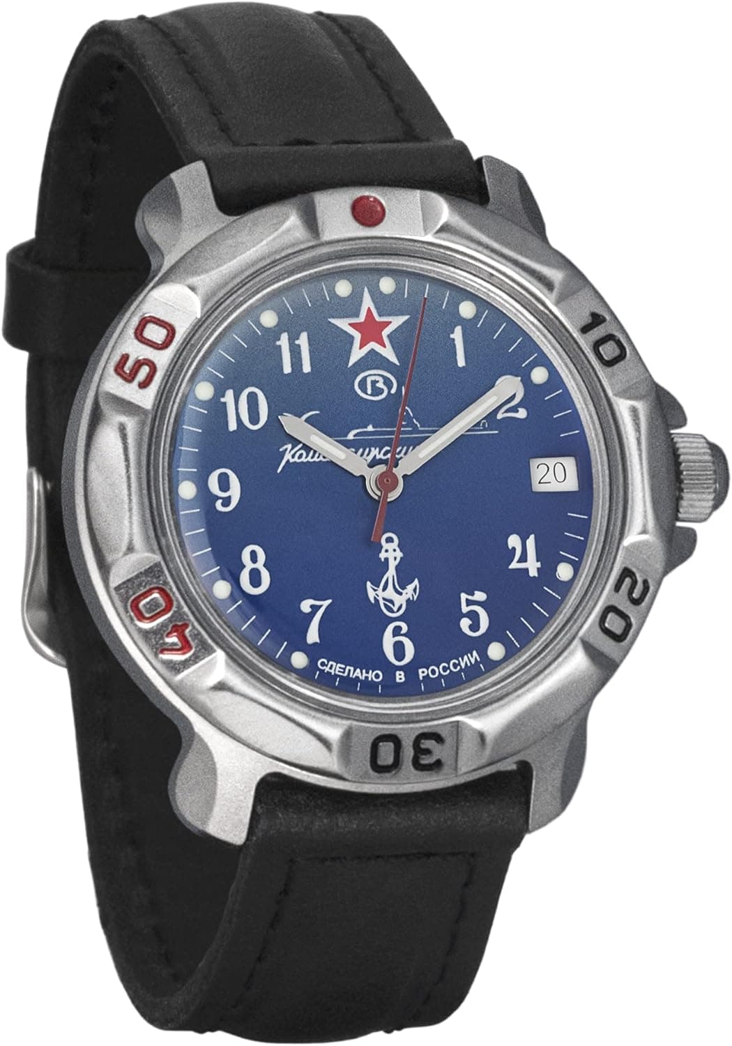 VOSTOK Komandirskie Mechanical Hand-Winding Mens Wrist Watch #289 (816289: Leather)